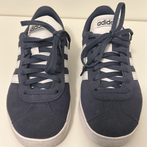 Adidas Dark Blue and White Classic Sneakers - Picture 3 of 6